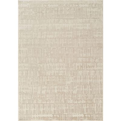 Abani Rugs Plush Deco PDE120A Machine Washable Textured Grid Cream