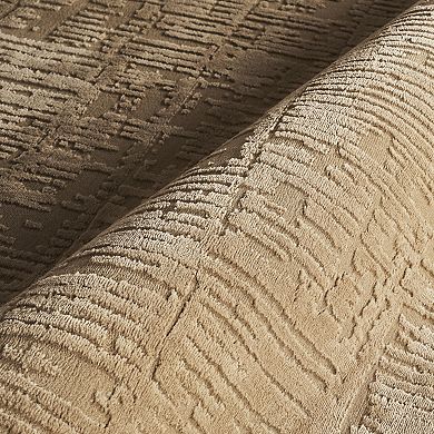 Abani Rugs Plush Deco PDE120A Machine Washable Textured Grid Beige Area Rug