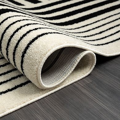 Abani Rugs Deco DEC510A Modern Linear Area Rug