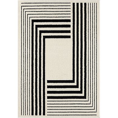Abani Rugs Deco DEC510A Modern Linear Area Rug