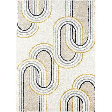 Abani Rugs Deco DEC190A Modern Links Area Rug