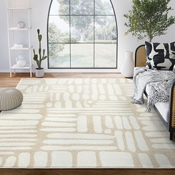 Abani Rugs Nuevo NUE200A Modern Beige Area Rug