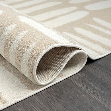 Abani Rugs Nuevo NUE200A Modern Beige Area Rug