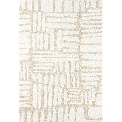 Abani Rugs Nuevo NUE200A Modern Beige Area Rug