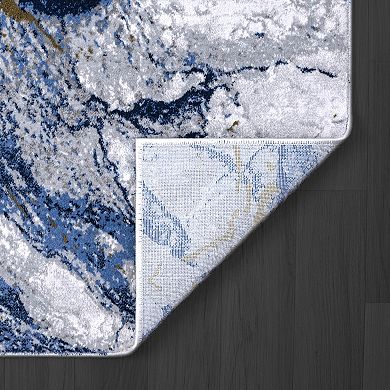 Abani Rugs Regal REG210A Blue Grey Marble Area Rug