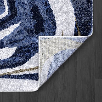 Abani Rugs Regal REG240A Grey Blue Agate Stone Area Rug
