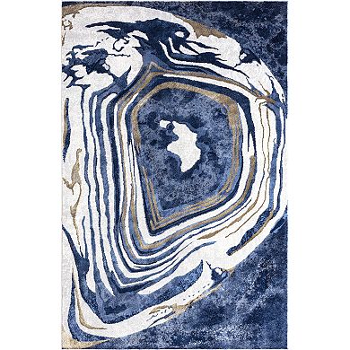 Abani Rugs Regal REG240A Grey Blue Agate Stone Area Rug