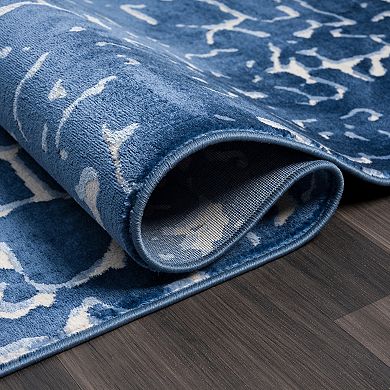 Abani Rugs Regal REG250A Blue Abstract Pebbles Area Rug