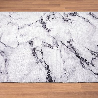 Abani Rugs Parker Collection PAR220A Ivory Marble Area Rug