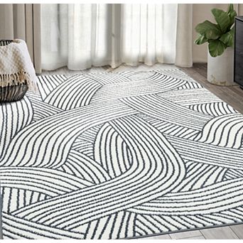 Abani Rugs Nuevo NUE230A Modern Lined Area Rug