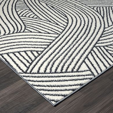 Abani Rugs Nuevo NUE230A Modern Lined Area Rug