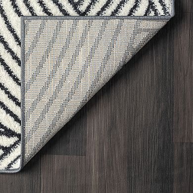 Abani Rugs Nuevo NUE230A Modern Lined Area Rug