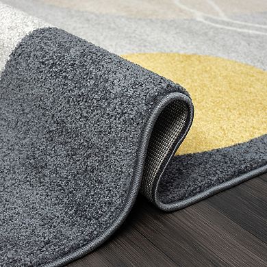 Abani Rugs DECO DEC130B Grey Minimalist Geometric Area Rug