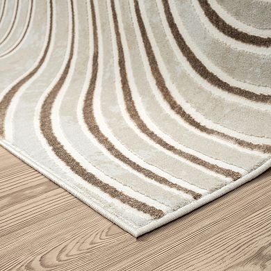 Abani Glam GLA100A Mid-Century Beige Cream Arch Area Rug