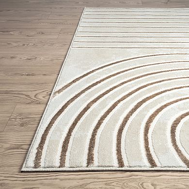 Abani Glam GLA100A Mid-Century Beige Cream Arch Area Rug