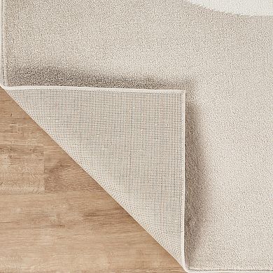 Abani Rugs Deco DEC500B Modern Abstract Ribbon Neutral Beige Area Rug