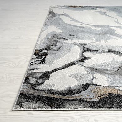 Abani Rugs Regal REG140B Abstract Dark Grey Area Rug