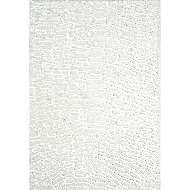 Abani Neutral NTL100A Cream Pebble Pattern Seamless Area Rug