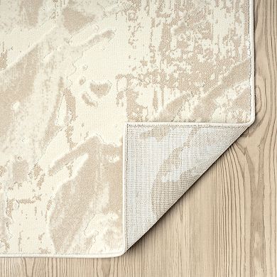 Abani Rugs Terra TER110A Cream Beige Abstract Wavy Area Rug
