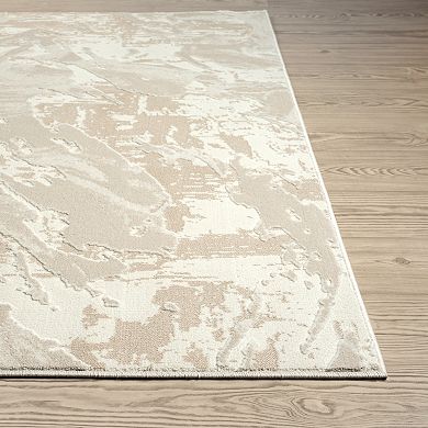 Abani Rugs Terra TER110A Cream Beige Abstract Wavy Area Rug