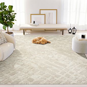 Abani Rugs Terra TER190A Beige Cream Rustic Geometric Modern Area Rug