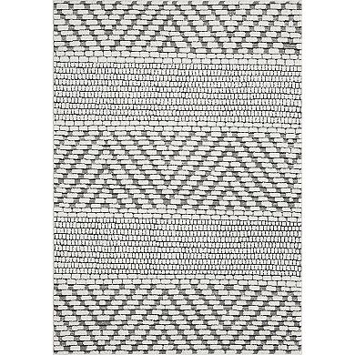 Abani Rugs Nomad Collection NOM150A Zig Zag Cream Grey Area Rug