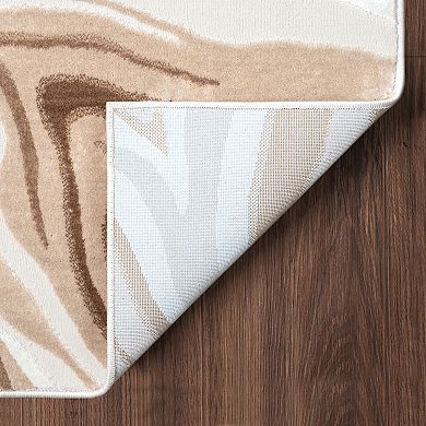 Abani Rugs Regal REG260B Beige Brown Intertwined Lines Area Rug