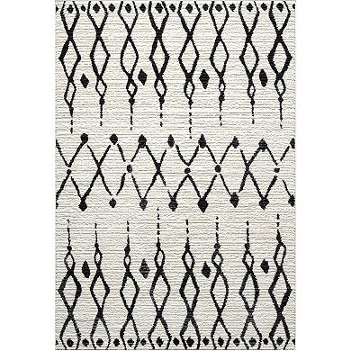 Abani Viva VIV160A Cream Black Moroccan Geometric Area Rug