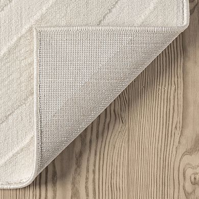 Abani Zen ZEN100A Neutral Modern Linear Cream Area Rug