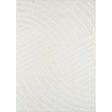 Abani Zen ZEN100A Neutral Modern Linear Cream Area Rug