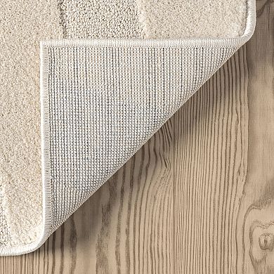 Abani Wave WAV100B Cream Geometric Wavy Area Rug
