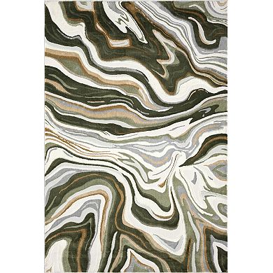 Abani Rugs Regal REG260C Green Intertwined Lines Area Rug