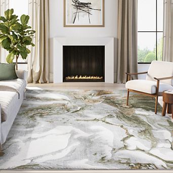 Abani Rugs Regal REG140C Abstract Grey Green Area Rug