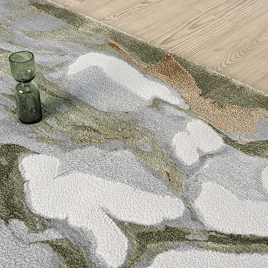 Abani Rugs Regal REG140C Abstract Grey Green Area Rug