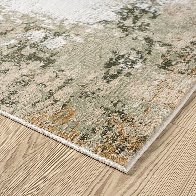 Abani Rugs Ivy IVY150A Beige with Green Border Area Rug