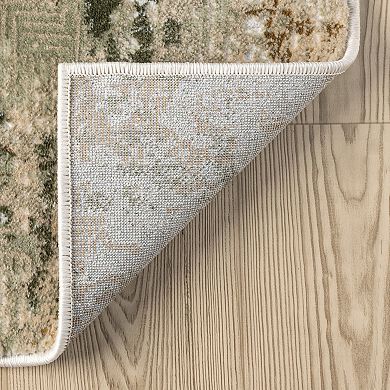 Abani Rugs Ivy IVY150A Beige with Green Border Area Rug