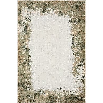 Abani Rugs Ivy IVY150A Beige with Green Border Area Rug