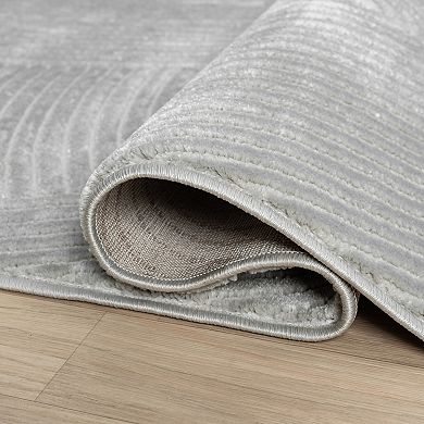 Abani Neutral NTL130C Grey Zen Reiki Circles Area rug