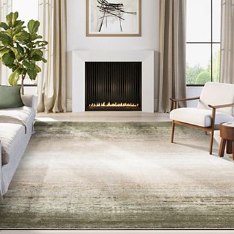 Abani Rugs Ivy IVY130A Green Ombre Beige Area Rug