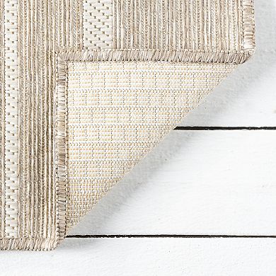 Abani Rugs Ocean OCE140A Brown Block Pattern Indoor/Outdoor Area Rug