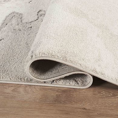 Abani Beau BEA120A Marble Taupe Grey Abstract Area Rug
