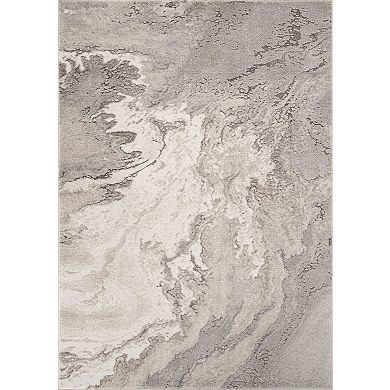 Abani Beau BEA120A Marble Taupe Grey Abstract Area Rug