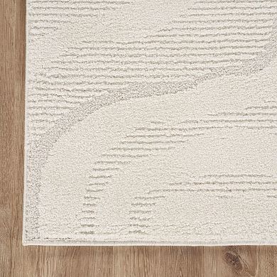 Abani Rugs NOM190A Textured Wave Cream Area Rug
