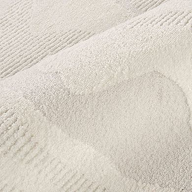 Abani Rugs NOM190A Textured Wave Cream Area Rug