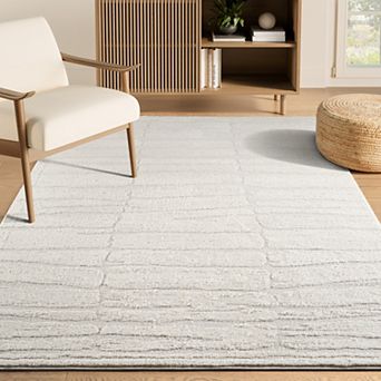 Abani Rugs NOM200A Textured Linear Cream Area Rug