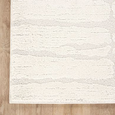 Abani Rugs NOM200A Textured Linear Cream Area Rug