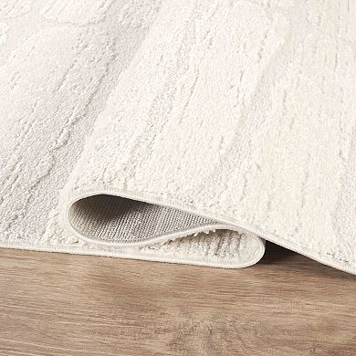 Abani Rugs NOM200A Textured Linear Cream Area Rug