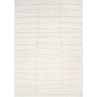 Abani Rugs NOM200A Textured Linear Cream Area Rug