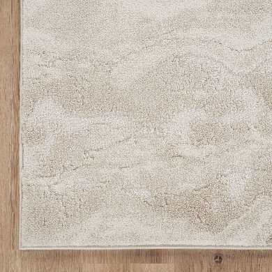 Abani Rugs Beau Collection BEA150A Abstract Marble Cream Area Rug