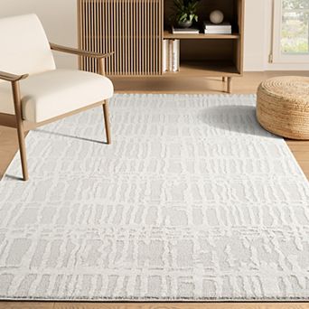 Abani Rugs NOM210A Abstract Grid Cream Area Rug